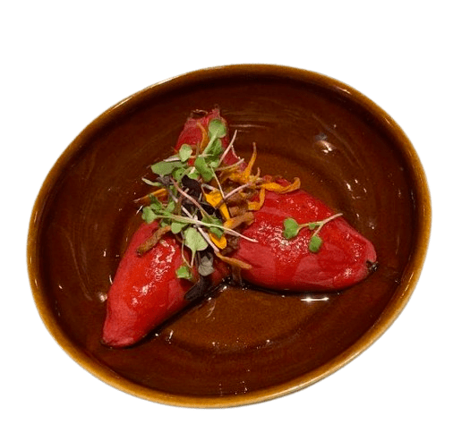 pimientos-de-piquillo-rellenos-de-bechamel-de-pato pimientos de piquillo rellenos de bechamel de pato